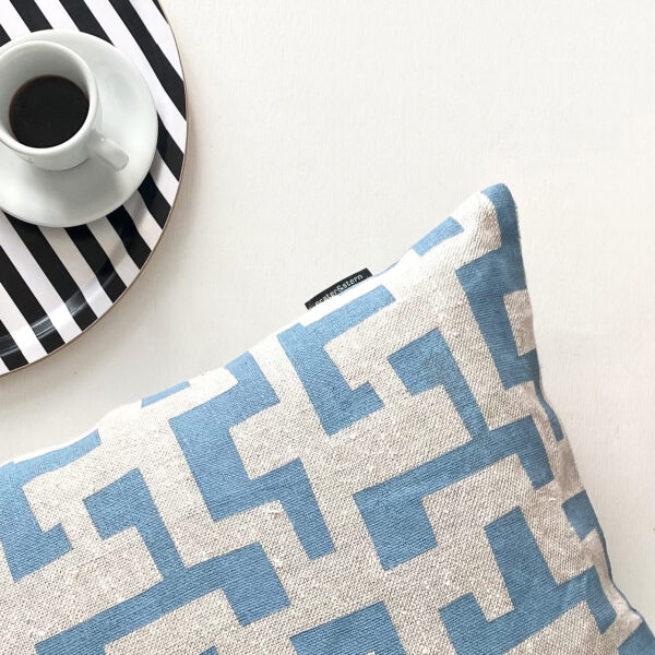 Leinenkissen "Dizzy" 40x40cm - Nebelblau