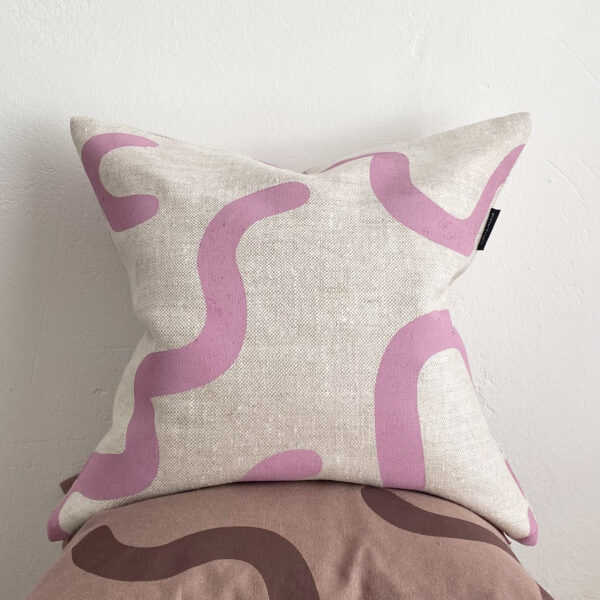 Kissenbezug 40x40cm- "Big Wiggle" in Boysenberry