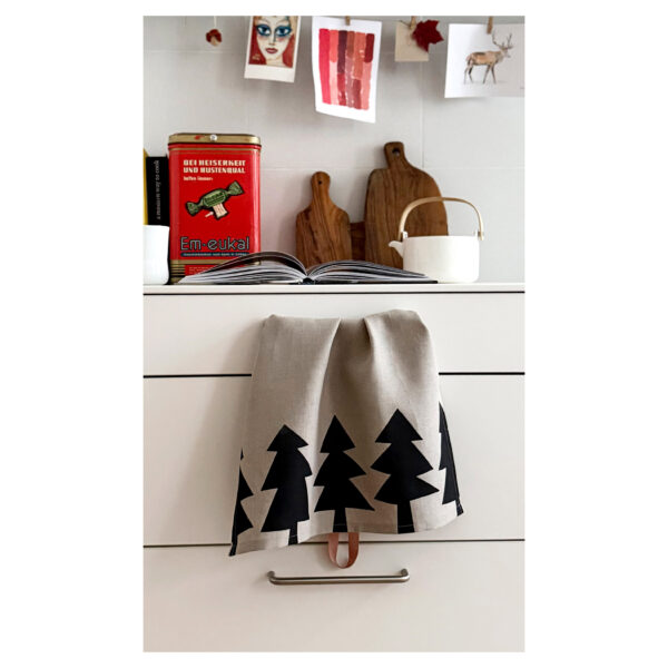Bio Leinen Geschirrtuch - Tannenbaum