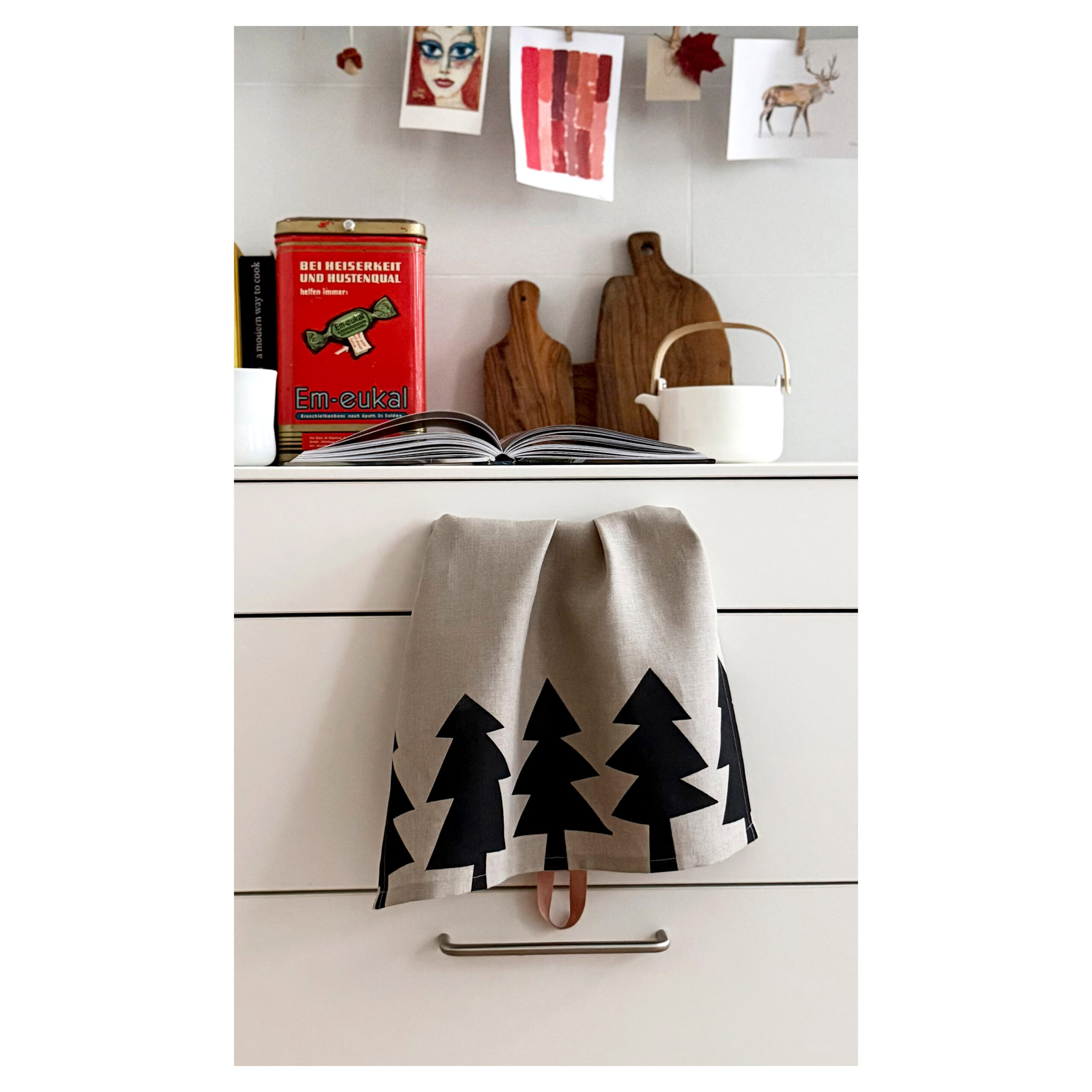 Bio Leinen Geschirrtuch - Tannenbaum