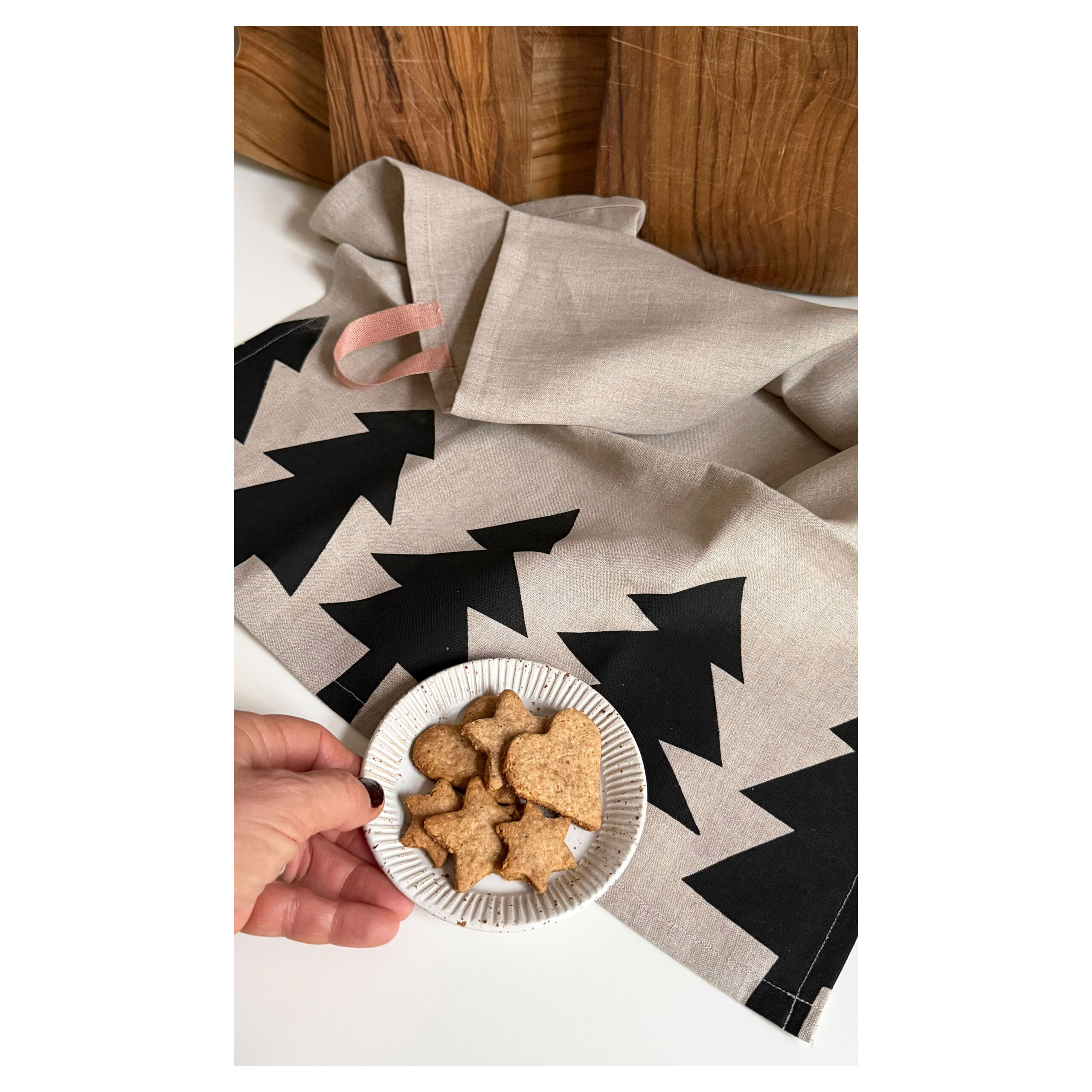 Bio Leinen Geschirrtuch - Tannenbaum – Bild 3